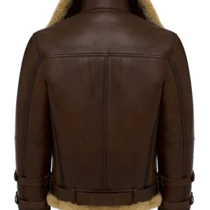 Aviator RAF Shearling Fur Bomber Jacket back
