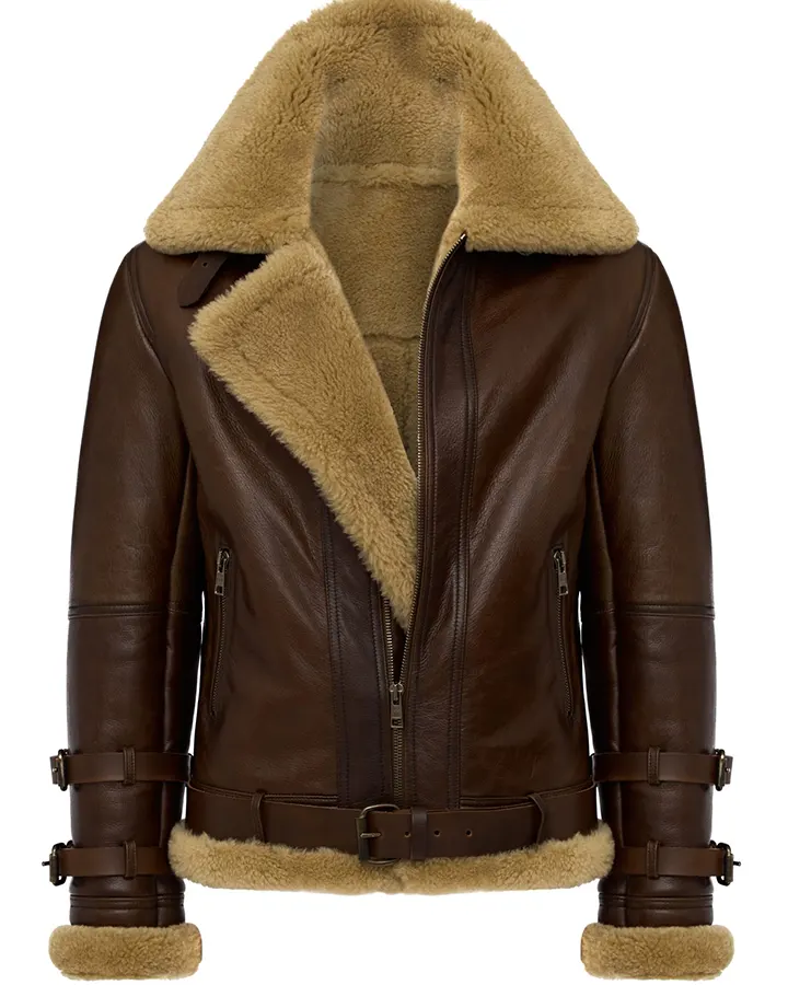 Aviator RAF Shearling Fur Bomber Jacket Aviator RAF Shearling Fur Bomber Jacket