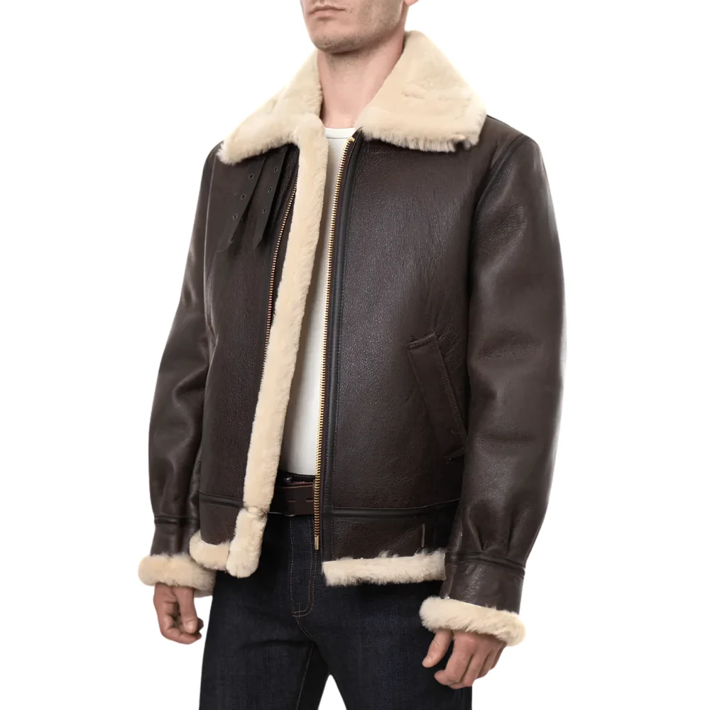 Shearling Classic Brown Sheepskin B3 Bomber Jacket Shearling Classic Brown Sheepskin B3 Bomber Jacket